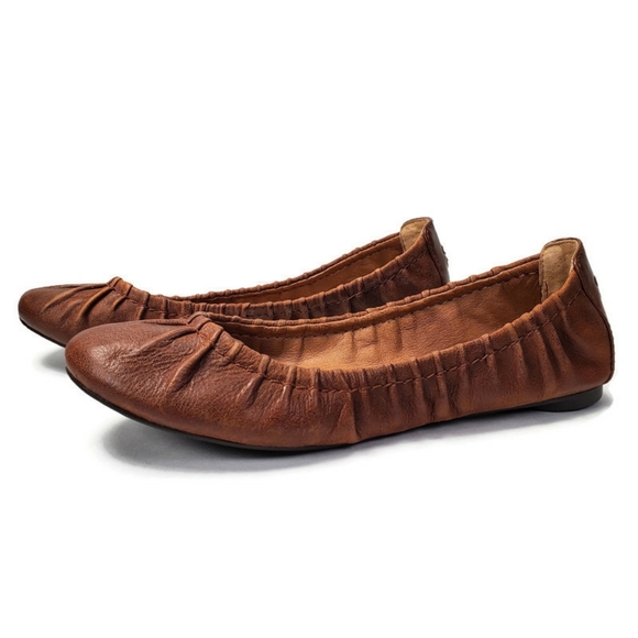 Lucky Brand Shoes - Lucky Brand Erla Leather Shirred Ballet Flats NWOT